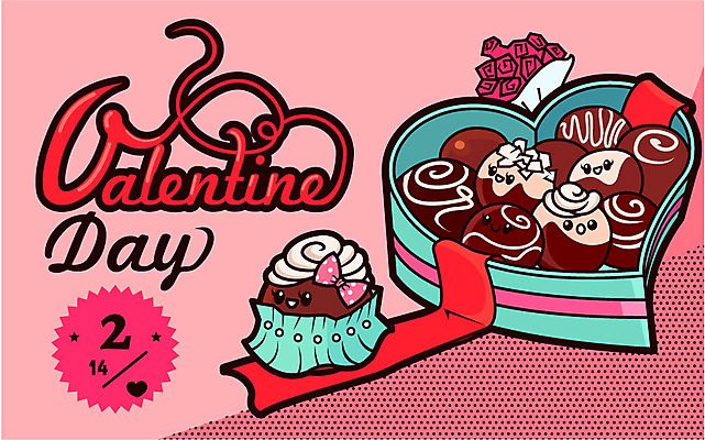 캐릭터 기념일 꽃다발 일러스트 데이이벤트 발렌타인데이 선물 이벤트 사람없음 초콜릿 데이 국내일러스트 일러캐릭터 AI파일 꽃 디저트 파일형식 벡터