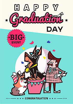 캐릭터 기념일 남자 두마리 일러스트 졸업 데이이벤트 한명 사람 이벤트 성인 선물상자 우승 강아지 데이 금메달 국내일러스트 일러캐릭터 AI파일 1 교육 2 선물 반려동물 상자 최고 개 메달 파일형식 벡터