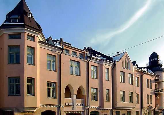 포토 JPG 해외이미지 구름 창문 하늘 아파트 핀란드 사람없음 건물 탑 발코니 옛날 헬싱키 해외202004 해외포토 자연요소 건축물 주택 북유럽 파일형식 이미지허브