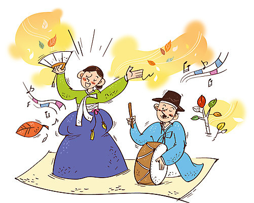 여자 남자 문화 예술 낙엽 음표 일러스트 문화예술 사람 성인 두명 공연 가을 자신감 부채 한복 북 열정 판소리 판소리북 국내일러스트 AI파일 한국전통 기호 계절 감정 음악 잎 타악기 이벤트 전통의상 전통공연 파일형식 벡터