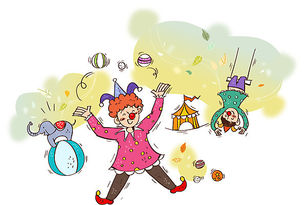 여자 남자 문화 예술 낙엽 일러스트 문화예술 코끼리 사람 성인 두명 공연 광대 가을 자신감 서커스 그네 열정 볼락 국내일러스트 AI파일 계절 감정 잎 포유류 이벤트 파일형식 벡터