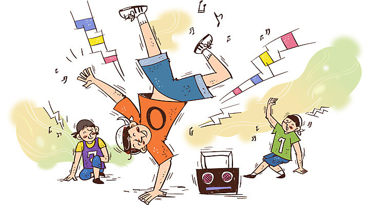 남자 문화 예술 음표 일러스트 문화예술 사람 성인 세명 가을 자신감 비보이 라디오 열정 국내일러스트 AI파일 기호 계절 감정 음악 전자제품 춤 파일형식 벡터