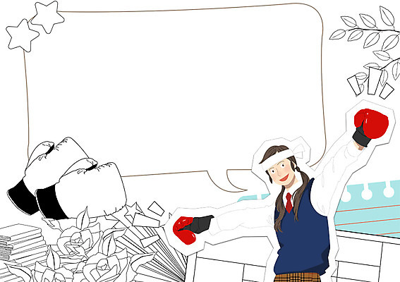 PSD 학생 여자 교육 교복 말풍선 일러스트 청소년 프레임 한명 책 장미 희망 수능 글러브 권투글러브 자신감 열정 프레임일러스트 국내일러스트 1 옷 꽃 감정 스포츠용품 장갑 사람 시험 파일형식