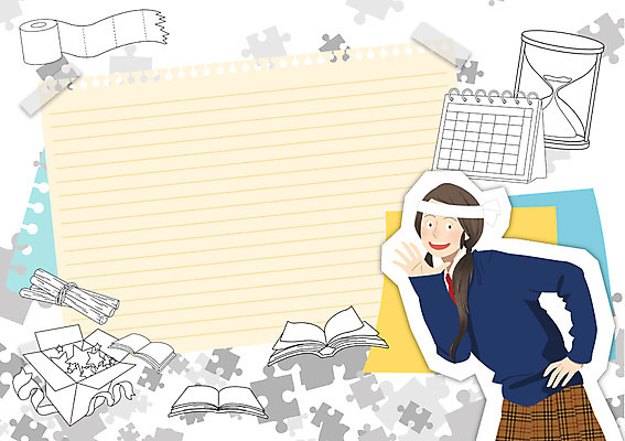 PSD 학생 여자 교육 교복 일러스트 청소년 프레임 한명 책 상자 공책 희망 수능 자신감 퍼즐 화장지 모래시계 퍼즐조각 열정 두루마리화장지 프레임일러스트 국내일러스트 1 옷 감정 모래 시계 조각 문구용품 사람 시험 파일형식