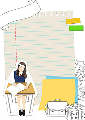 PSD 학생 여자 교육 교복 가방 일러스트 청소년 프레임 선물 한명 선물상자 노트북 라벨 희망 수능 자신감 책상 포스트잇 열정 별모형 프레임일러스트 국내일러스트 1 잡화 옷 감정 별 가구 사람 전자제품 상자 모형 시험 메모지 파일형식