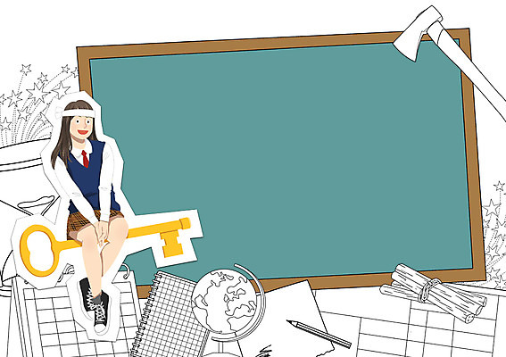 PSD 학생 여자 교육 교복 일러스트 청소년 열쇠 프레임 한명 연필 지구본 칠판 희망 수능 자신감 열정 도끼 엿 별모형 프레임일러스트 황금열쇠 국내일러스트 1 옷 감정 별 학용품 사람 필기구 모형 시험 전통과자 파일형식