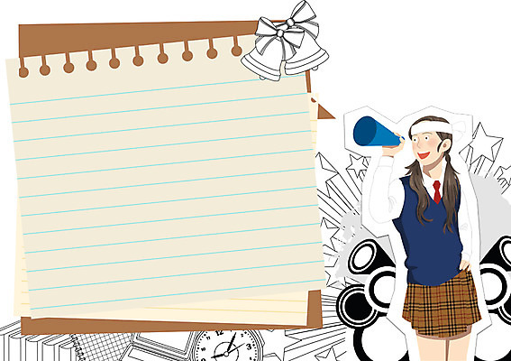 PSD 학생 여자 교육 교복 일러스트 청소년 프레임 한명 노트북 확성기 희망 수능 종 메모지 자신감 열정 별모형 프레임일러스트 국내일러스트 1 옷 감정 별 사람 전자제품 모형 사무용품 시험 파일형식