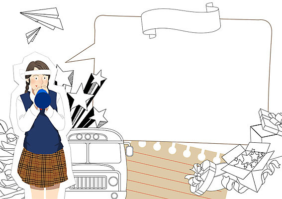 PSD 학생 여자 교육 교복 일러스트 청소년 프레임 한명 희망 수능 자신감 열정 프레임일러스트 국내일러스트 1 옷 감정 사람 시험 파일형식