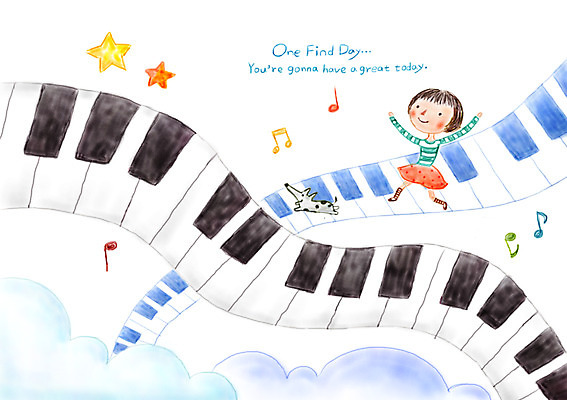 PSD 구름 여자 별 여유 어린이 악기 음악 음표 일러스트 상상 상상일러스트 한명 소녀 판타지 피아노건반 건반 건반악기 강아지 국내일러스트 자연요소 1 기호 감정 문화예술 사람 반려동물 피아노 개 파일형식