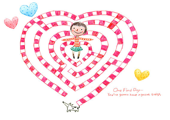 PSD 여자 여유 어린이 일러스트 상상 상상일러스트 사랑 한명 소녀 판타지 하트 강아지 미로 국내일러스트 모양 1 감정 사람 반려동물 개 파일형식