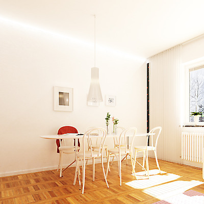 PSD 화분 액자 의자 창문 식탁 조명 실내 사람없음 컴퓨터그래픽 인테리어 3D 주방 커튼 디지털합성 라디에이터 디지털아트 가상현실 디자인 가구 탁자 내부 그래픽 파일형식