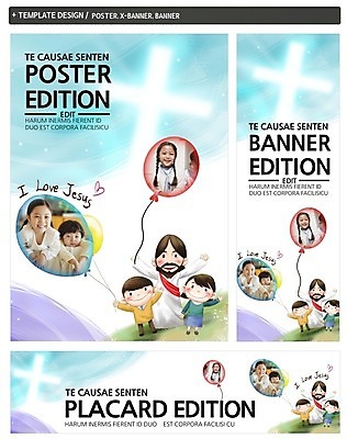 PSD 템플릿 배너 배너템플릿 여자 남자 가로배너 ZIP 포스터 세로배너 기독교 어린이 십자가 여러명 세트 한국인 현수막 예수 풍선 종교 다수 사람 동양인 가로 세로 신_종교 파일형식