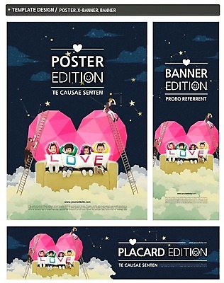 PSD 템플릿 배너 배너템플릿 여자 남자 가로배너 ZIP 포스터 세로배너 어린이 사다리 밤하늘 사랑 여러명 세트 한국인 현수막 하트 손하트 모양 감정 다수 하늘 사람 동양인 손짓 가로 세로 도구 야간 파일형식