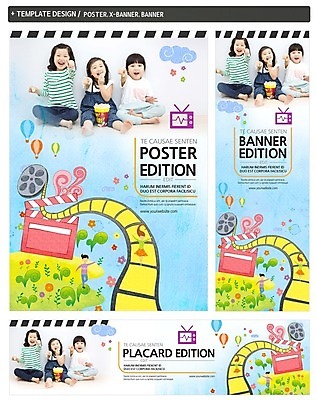 PSD 템플릿 배너 배너템플릿 여자 남자 가로배너 ZIP 포스터 세로배너 어린이 앉기 여러명 앞모습 세트 한국인 현수막 가리킴 클래퍼보드 필름 영화 영화감상 뷰포인트 다수 모션 문화예술 사람 동양인 손짓 가로 세로 감상 파일형식