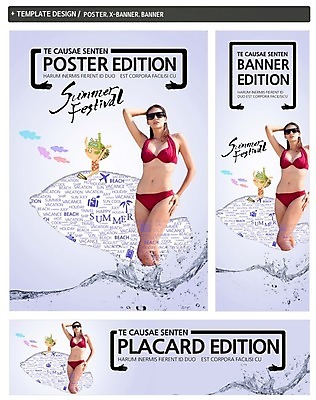 PSD 서양인 템플릿 배너 배너템플릿 여자 가로배너 ZIP 포스터 세로배너 어류 성인 두명 물 여름 세트 비키니 축제 현수막 자연요소 외국인 계절 수영복 사람 가로 세로 수중동물 파일형식