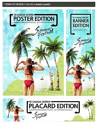 PSD 템플릿 배너 배너템플릿 여자 가로배너 ZIP 포스터 세로배너 서기 여러명 상반신 해변 뒷모습 여름 세트 비키니 야자수 축제 현수막 챙모자 나무 모자_잡화 계절 수영복 바다 뷰포인트 다수 모션 사람 가로 세로 파일형식