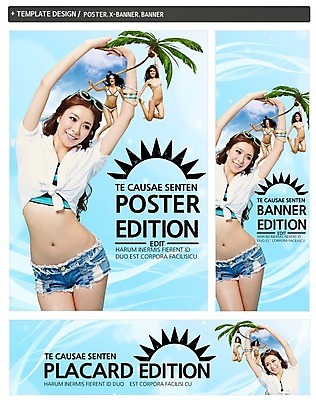 PSD 서양인 템플릿 배너 배너템플릿 여자 가로배너 ZIP 포스터 세로배너 성인 앞모습 세명 여름 여름휴가 바캉스 세트 비키니 야자수 한국인 현수막 외국인 나무 계절 수영복 뷰포인트 휴가 사람 동양인 가로 세로 파일형식 여름_계절
