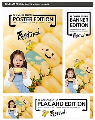 PSD 외국인 템플릿 배너 배너템플릿 여자 가로배너 ZIP 포스터 세로배너 어린이 옥수수 미소 두명 세트 축제 현수막 농부 옥수수밭 직업 밭 곡류 표정 사람 인종 가로 세로 파일형식