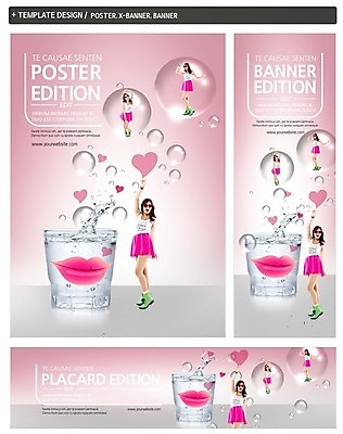 PSD 외국인 템플릿 배너 배너템플릿 여자 가로배너 ZIP 포스터 세로배너 성인 세명 세트 현수막 물방울 하트 춤 입술 소주 소주잔 모양 술잔 문화예술 주류 사람 인종 신체부위 가로 세로 파일형식