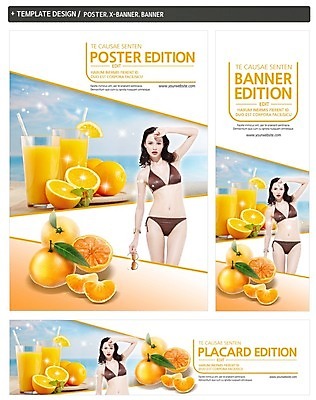PSD 백인 템플릿 배너 배너템플릿 여자 가로배너 ZIP 포스터 세로배너 오렌지 한명 상반신 성인 앞모습 세트 비키니 현수막 칵테일 오렌지주스 서양인 1 수영복 뷰포인트 과일 주류 사람 가로 세로 과일주스 파일형식
