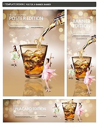 PSD 템플릿 배너 배너템플릿 원피스 여자 가로배너 ZIP 포스터 세로배너 동양인 성인 두명 세트 현수막 춤 붓기 양주 양주잔 옷 술잔 모션 문화예술 주류 사람 인종 가로 세로 파일형식