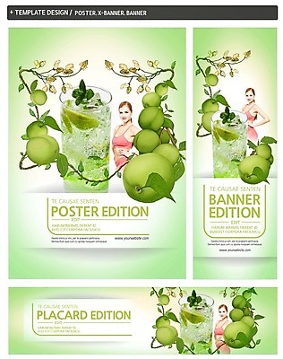 PSD 백인 템플릿 배너 배너템플릿 여자 가로배너 ZIP 포스터 세로배너 한명 상반신 20대 성인 옆모습 세트 현수막 칵테일 과일주스 매실 서양인 1 뷰포인트 과일 주류 사람 청년 가로 세로 주스 파일형식