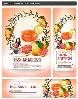 PSD 서양인 템플릿 배너 배너템플릿 여자 가로배너 ZIP 포스터 세로배너 한명 앉기 상반신 성인 옆모습 세트 현수막 칵테일 과일주스 자몽 자몽주스 외국인 1 뷰포인트 과일 모션 주류 사람 가로 세로 주스 파일형식