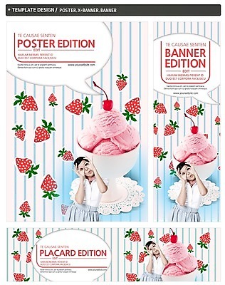 PSD 템플릿 배너 배너템플릿 여자 가로배너 ZIP 포스터 세로배너 딸기 아이스크림 한명 동양인 상반신 성인 앞모습 세트 현수막 딸기아이스크림 1 뷰포인트 과일 디저트 사람 인종 가로 세로 파일형식