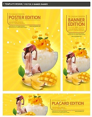 PSD 서양인 템플릿 배너 배너템플릿 여자 가로배너 ZIP 포스터 세로배너 여름음식 한명 앉기 상반신 성인 세트 비키니 노란색 현수막 빙수 망고 챙모자 제철음식 외국인 모자_잡화 1 수영복 음식 컬러 모션 디저트 사람 가로 세로 열대과일 제철 파일형식 여름_계절