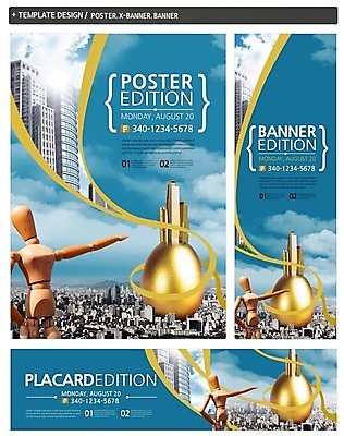 PSD 템플릿 배너 배너템플릿 가로배너 ZIP 포스터 세로배너 비즈니스 사람모양 빌딩 사람없음 건물 세트 현수막 도시 목각인형 황금알 모양 건축물 인형 가로 세로 알 파일형식