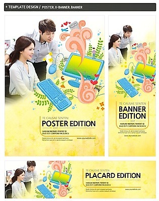 PSD 템플릿 배너 배너템플릿 여자 남자 가로배너 ZIP 포스터 세로배너 정장 성인 두명 컴퓨터 세트 한국인 현수막 업무 비즈니스맨 비즈니스우먼 옷 비즈니스 사람 동양인 가로 세로 전자제품 작업 직장인 파일형식