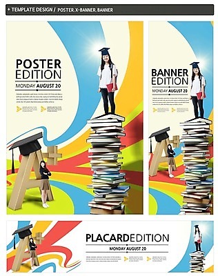 PSD 템플릿 배너 배너템플릿 여자 교육 가로배너 ZIP 포스터 세로배너 학사모 고등학생 서기 두명 책 세트 쌓기 팔짱 한국인 현수막 청소년교육 에이플러스 모자_잡화 학생 졸업 모션 청소년 사람 동양인 가로 세로 점수 파일형식