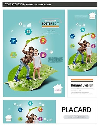 PSD 서양인 템플릿 배너 배너템플릿 여자 남자 가로배너 ZIP 포스터 세로배너 어린이 캠페인 나뭇잎 두명 세트 자연보호 그린캠페인 현수막 외국인 잎 자연 사람 가로 세로 보호 파일형식