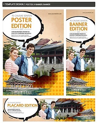 PSD 백인 템플릿 배너 커플 배너템플릿 여자 남자 가로배너 ZIP 포스터 세로배너 여행 말풍선 고건축 한국 성인 두명 세트 현수막 국내여행 서양인 건축물 아시아 관계 사람 가로 세로 파일형식