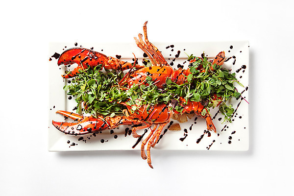 포토 JPG 스튜디오촬영 접시 음식 서양음식 실내 사람없음 하이앵글 샐러드 소스 구이 오브젝트 랍스터구이 국내포토 식기 뷰포인트 내부 양념 파일형식