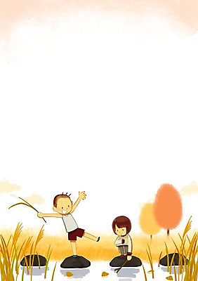 주간 PSD 나무 여자 남자 어린이 백그라운드 낙엽 일러스트 갈대 야외 두명 소풍 가을 개울 돌징검다리 징검다리 가을배경 국내일러스트 자연요소 식물 계절 잎 사람 강 야외활동 다리 가교 파일형식 가을_계절