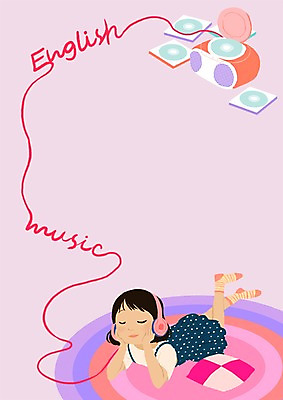 PSD 알파벳 여자 어린이 엎드리기 쿠션 일러스트 영어교육 한명 헤드셋 음악감상 CD 라디오 영어듣기 국내일러스트 1 영어 교육 음향기기 모션 사람 전자제품 헤드폰 감상 파일형식