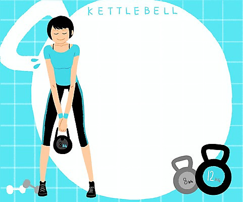 PSD 우먼라이프 여자 일러스트 프레임 한명 성인 건강관리 헬스 아령 케틀벨 케틀벨운동 프레임일러스트 국내일러스트 1 라이프스타일 건강 관리 사람 운동 파일형식