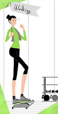 PSD 우먼라이프 여자 일러스트 프레임 한명 성인 걷기 건강관리 헬스 아령 헬스장 스텝퍼 프레임일러스트 국내일러스트 1 라이프스타일 모션 건강 관리 사람 운동 파일형식