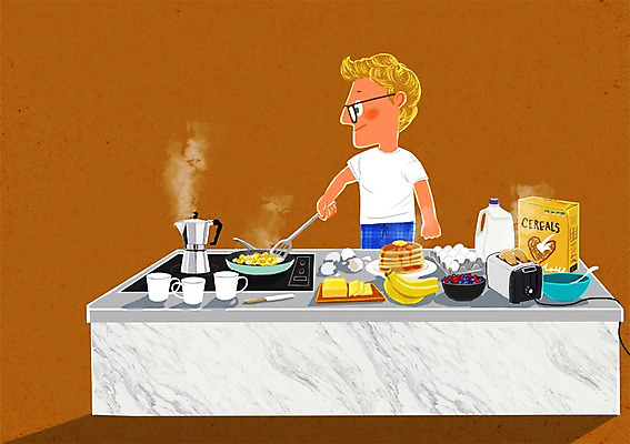 PSD 남자 일러스트 주방용품 바나나 요리 한명 성인 요리사 머그컵 가스레인지 아침식사 조리복 조리대 요리중 팬케이크 토스트기 모카포트 국내일러스트 직업 1 생활용품 유니폼 과일 모션 주전자 사람 컵 케이크 식사 가전제품 레인지 파일형식