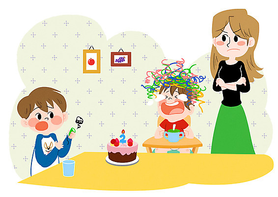 PSD 여자 남자 어린이 액자 일러스트 폭죽 안전 성인 세명 케이크 아기 울음 위험 사건 물컵 어린이사고 아기의자 국내일러스트 컨셉 의자 디저트 표정 사람 컵 파일형식