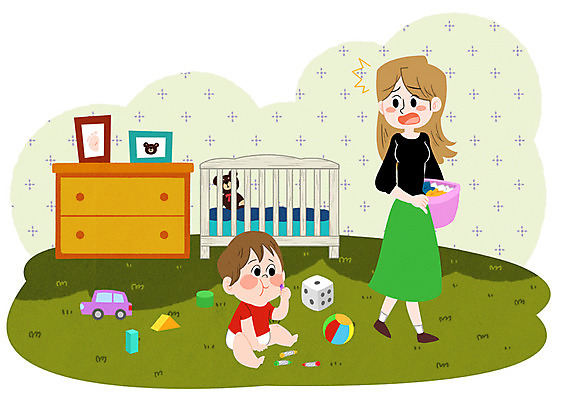 PSD 여자 남자 어린이 액자 일러스트 실내 안전 성인 두명 장난감 곰인형 방 아기 사건 주사위 서랍장 크레파스 먹는약 어린이사고 아기침대 국내일러스트 인형 가구 학용품 사람 내부 약 아기용품 침대 파일형식
