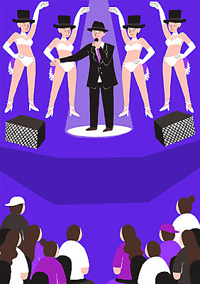 PSD 여자 남자 포스터 문화 예술 백그라운드 일러스트 문화예술 여러명 성인 공연 무대 군중 바니걸 뮤지컬 백댄서 국내일러스트 다수 사람 이벤트 파일형식