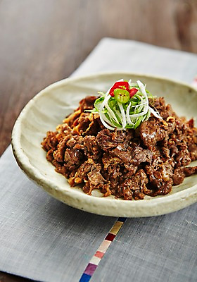 포토 JPG 스튜디오촬영 접시 한식 음식 실내 사람없음 삼베 불고기 국내포토 식기 내부 파일형식 천_직물