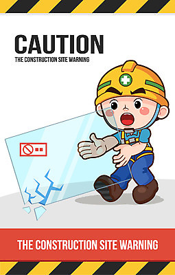 캐릭터 남자 산업 일러스트 유리 경고 한명 안전 성인 손상 건설현장 안전모 위험 예방 산업안전 산업안전캐릭터 산업재해 사고안전 취급주의 일러캐릭터 AI파일 1 컨셉 재질 건설업 사람 헬멧 안전장비 재해 산업캐릭터 파일형식 벡터