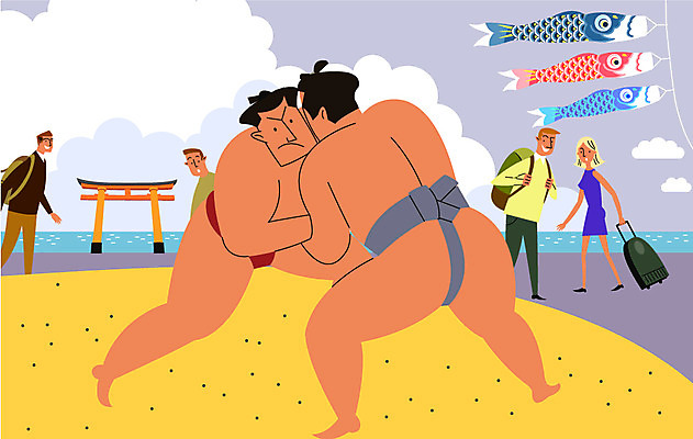 구름 여자 남자 바다 여행 일본문화 일러스트 배낭 여러명 성인 야외 여행객 캐리어 일본 깃발 체험 일본인 일본여행 전통체험 스모 스모선수 신사_일본건축 국내일러스트 AI파일 자연요소 외국인 동양문화 아시아 외국문화 해외여행 다수 컨셉 가방 운동선수 사람 동양인 여행가방 일본건축 파일형식 벡터