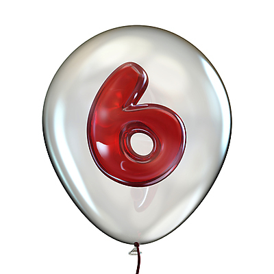 포토 JPG 해외이미지 사람없음 빨간색 숫자 3D 6 광택 풍선 해외202004 해외포토 문자 컬러 디지털합성 파일형식 이미지허브