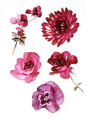 JPG 해외이미지 식물 꽃 꽃다발 일러스트 붓터치 수채화 사람없음 그림 번짐 해외202004 해외일러스트 파일형식 효과 이미지허브