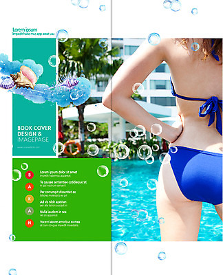 PSD 외국인 템플릿 편집 표지디자인 북디자인 출판디자인 여자 내지 리플렛 2단접지 북커버 조개 야외수영장 한명 팜플렛 상반신 성인 뒷모습 여름휴가 바캉스 비키니 비눗방울 이미지템플릿 1 수영복 뷰포인트 휴가 어패류 수영장 사람 인종 파일형식 여름_계절