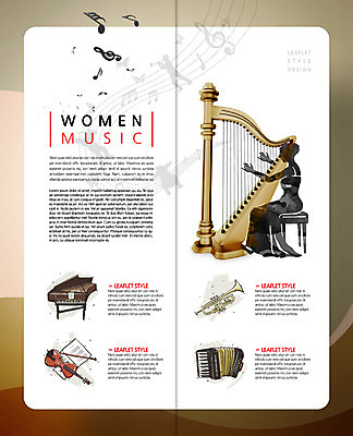 PSD 템플릿 편집 표지디자인 북디자인 출판디자인 드레스 여자 실루엣 내지 악기 음악 리플렛 연주 2단접지 북커버 음표 한명 팜플렛 취미 건반 바이올린 트럼펫 하프 그랜드피아노 아코디언 이미지템플릿 1 기호 옷 현악기 문화예술 촬영기법 사람 피아노 건반악기 금관악기 파일형식